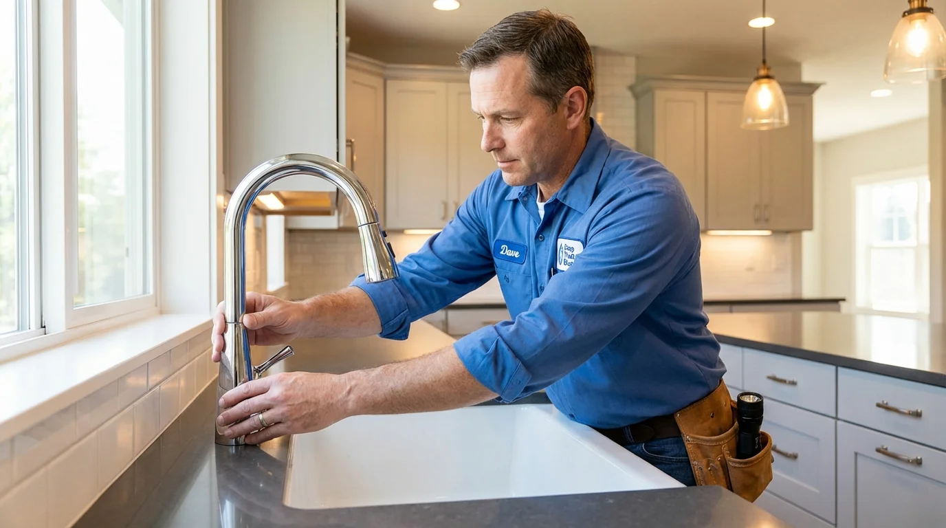 Kitchen faucet installation by Johns Plumbing LLC in Scandia