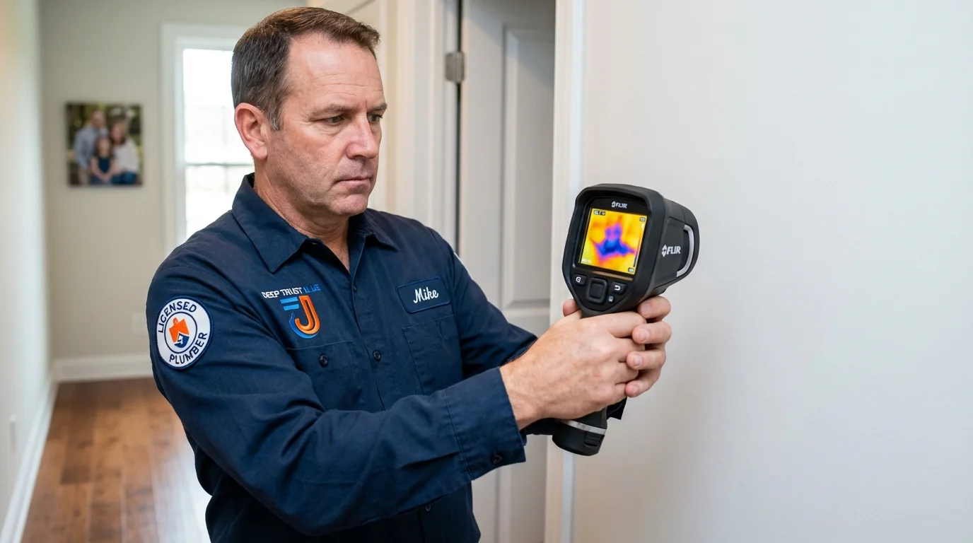 Thermal imaging leak detection by Johns Plumbing LLC in Scandia